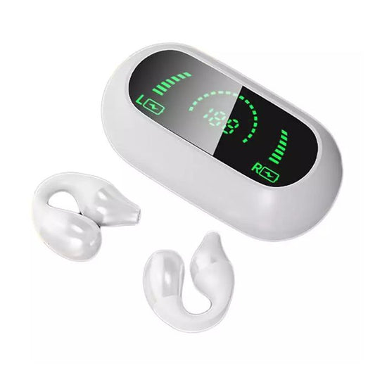 Wireless Pinned Bluetooth Earbuds-WHITE